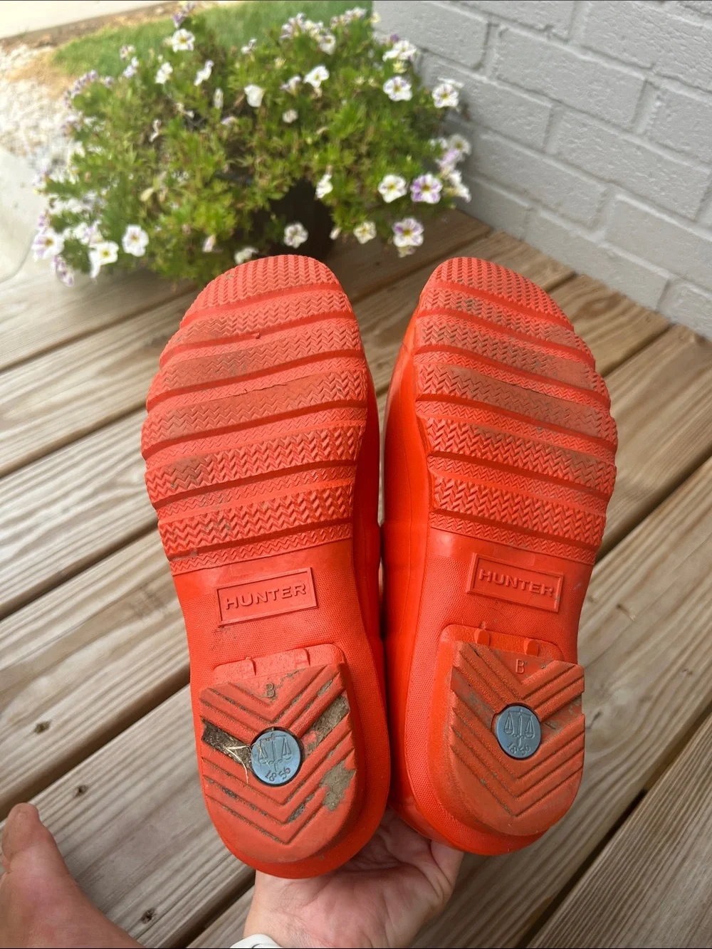 Hunter Original Short Gloss Orange Boots